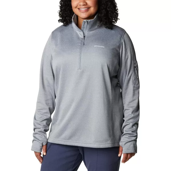 imageColumbia Womens W Park View Grid Fleece 12 ZipCirrus GreyHeather