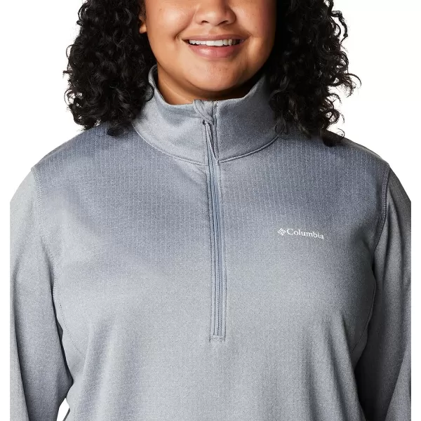 imageColumbia Womens W Park View Grid Fleece 12 ZipCirrus GreyHeather