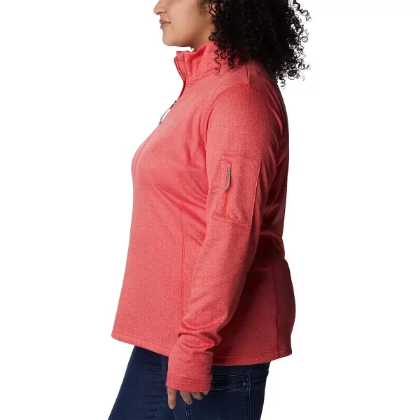 imageColumbia Womens W Park View Grid Fleece 12 ZipRed Hibiscus Heather