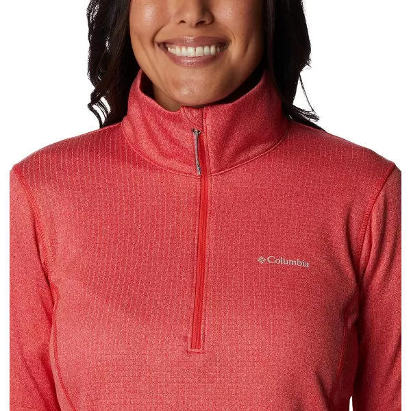 imageColumbia Womens W Park View Grid Fleece 12 ZipRed Hibiscus Heather