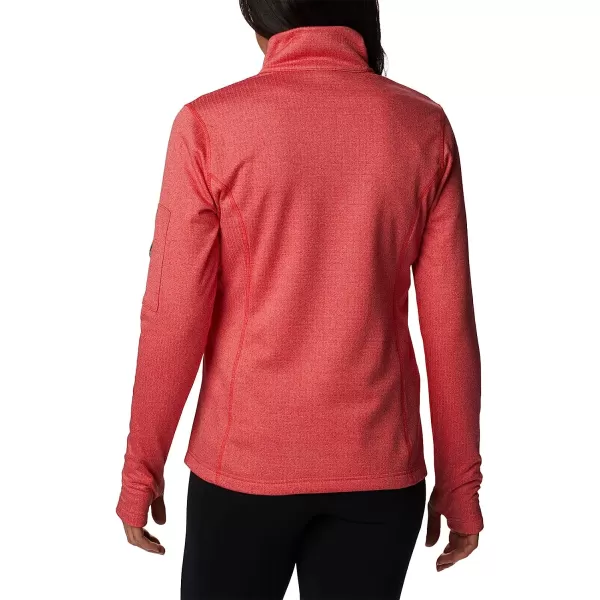imageColumbia Womens W Park View Grid Fleece 12 ZipRed Hibiscus Heather