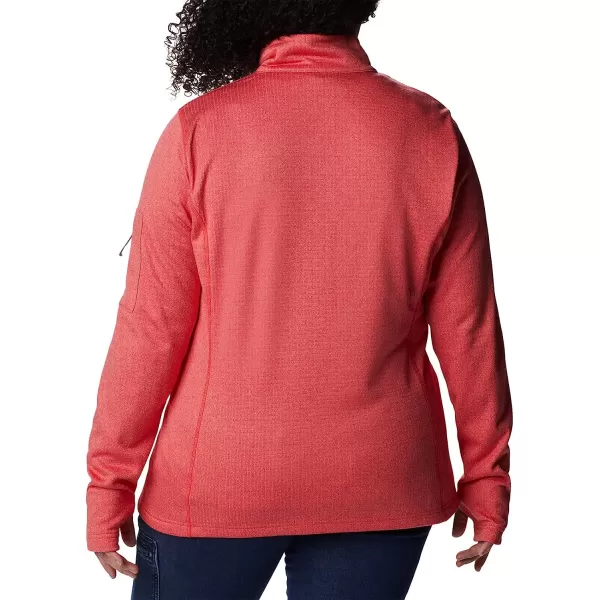 imageColumbia Womens W Park View Grid Fleece 12 ZipRed Hibiscus Heather
