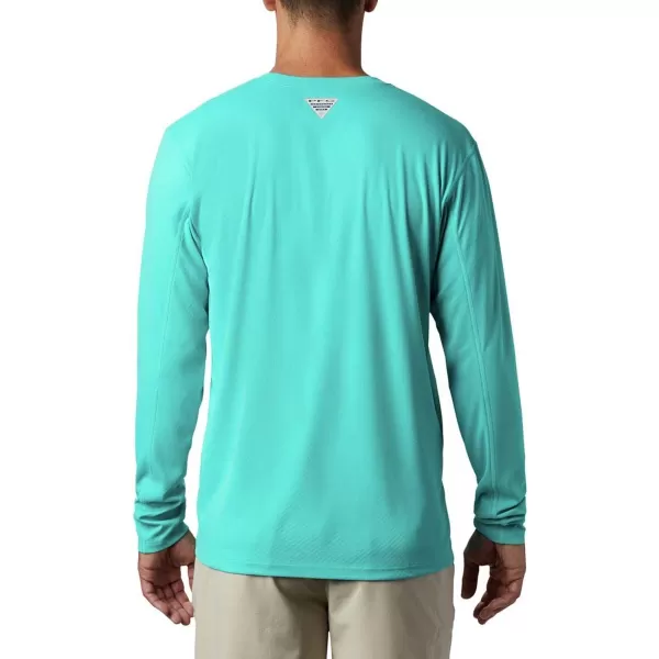 imageColumbia mens Pfg Zero Rules Long Sleeve ShirtBright Aqua