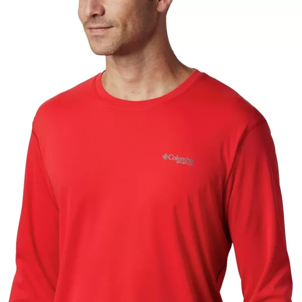 imageColumbia mens Pfg Zero Rules Long Sleeve ShirtRed Spark