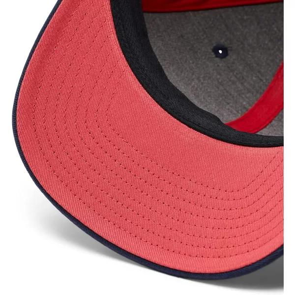 imageColumbia unisexadult Pfg Fish Flag Mesh Snap BackCollegiate NavySunset Red