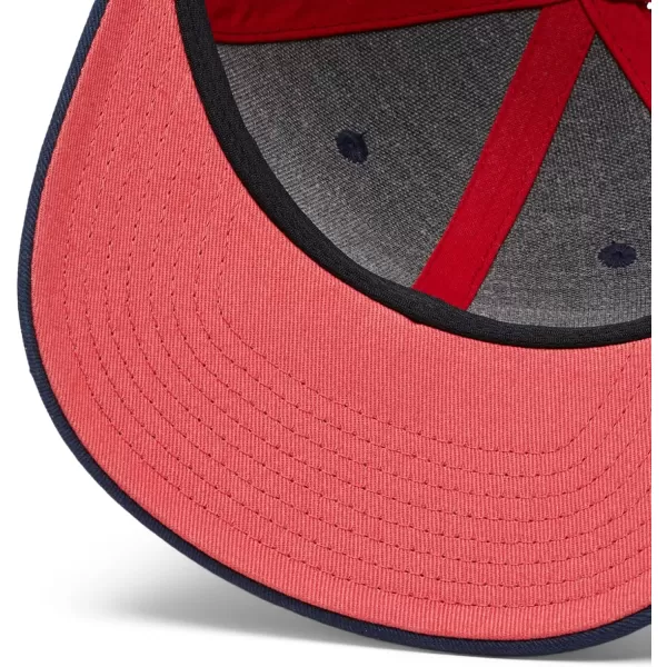 imageColumbia unisexadult Pfg Fish Flag Mesh Snap BackCollegiate NavySunset Red