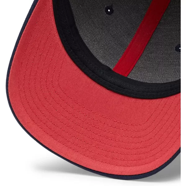 imageColumbia unisexadult Pfg Fish Flag Mesh Snap BackCollegiate NavySunset Red