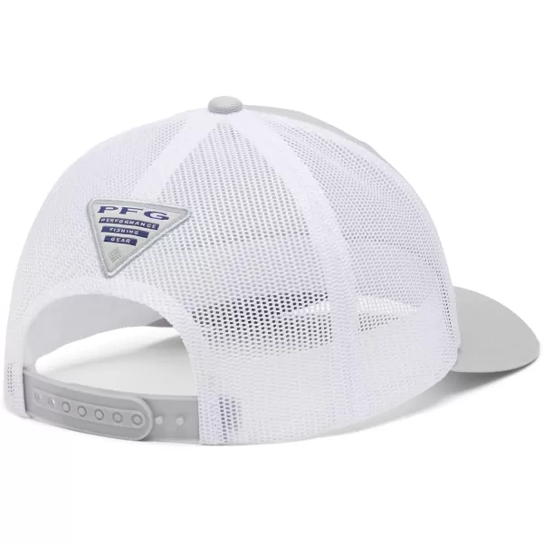 imageColumbia unisexadult Pfg Fish Flag Mesh Snap BackCool GreyWhite