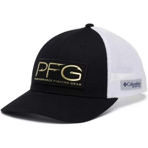 imageColumbia unisexadult Pfg Hooks Mesh Ball CapBlackGold