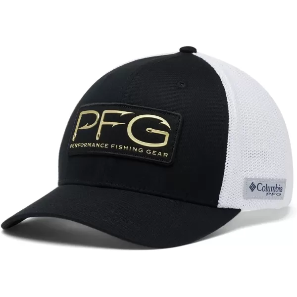 imageColumbia unisexadult Pfg Hooks Mesh Ball CapBlackGold