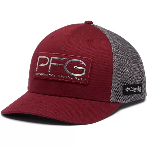 imageColumbia unisexadult Pfg Hooks Mesh Ball CapRed JasperSilver