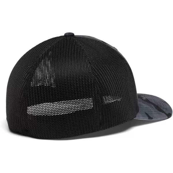 imageColumbia unisexadult Tree Flag Mesh Ball Cap  High CrownBlack Trad Camo
