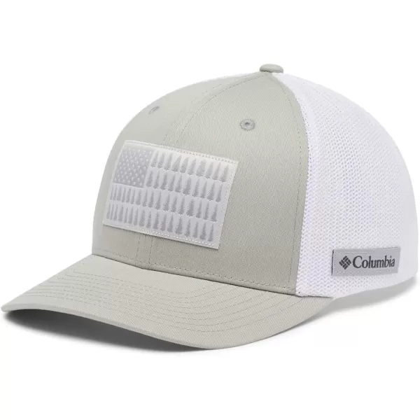 imageColumbia unisexadult Tree Flag Mesh Ball Cap  High CrownColumbia Grey