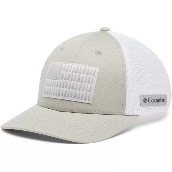 imageColumbia unisexadult Tree Flag Mesh Ball Cap  High CrownColumbia Grey