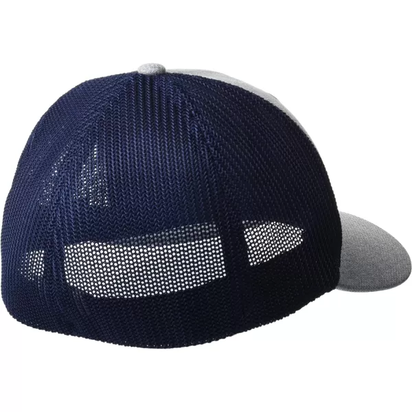 imageColumbia unisexadult Tree Flag Mesh Ball Cap  High CrownColumbia Grey HeatherCollegiate Navy