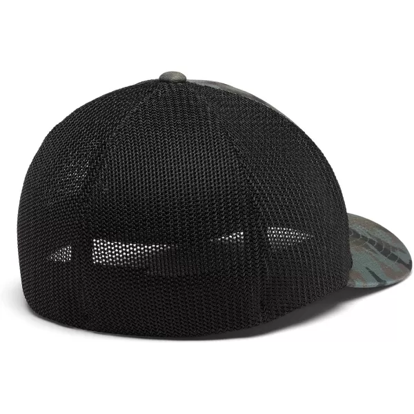 imageColumbia unisexadult Tree Flag Mesh Ball Cap  High CrownCypress Trad Camo