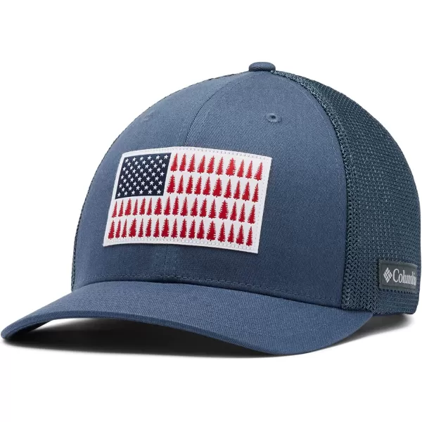 imageColumbia unisexadult Tree Flag Mesh Ball Cap  High CrownDark Mountain