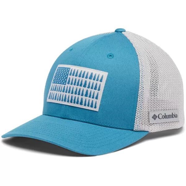 imageColumbia unisexadult Tree Flag Mesh Ball Cap  High CrownDeep Marine