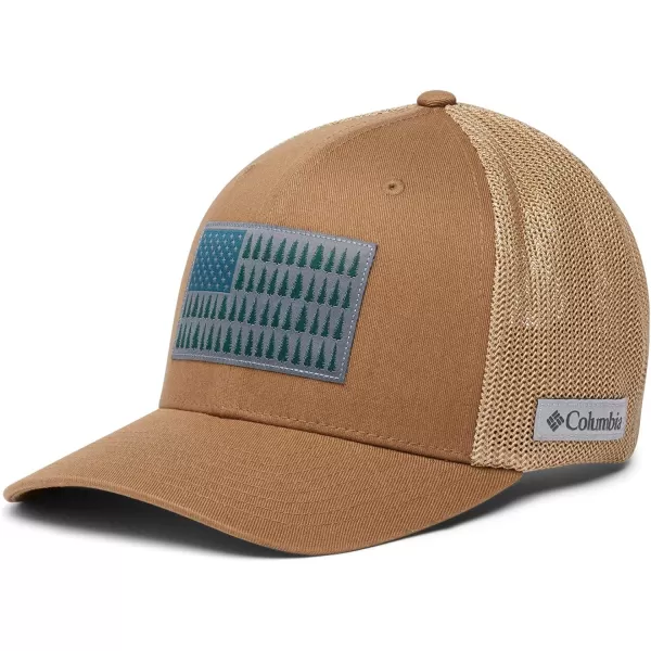 imageColumbia unisexadult Tree Flag Mesh Ball Cap  High CrownDelta