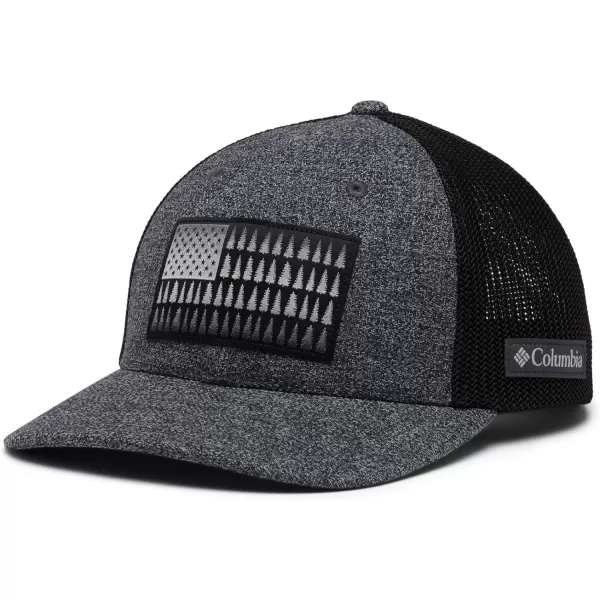 imageColumbia unisexadult Tree Flag Mesh Ball Cap  High CrownGrill Heather