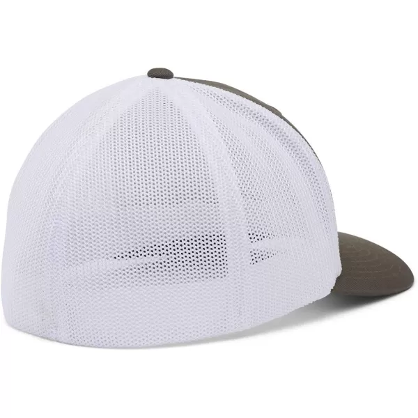 imageColumbia unisexadult Tree Flag Mesh Ball Cap  High CrownOlive GreenWhite