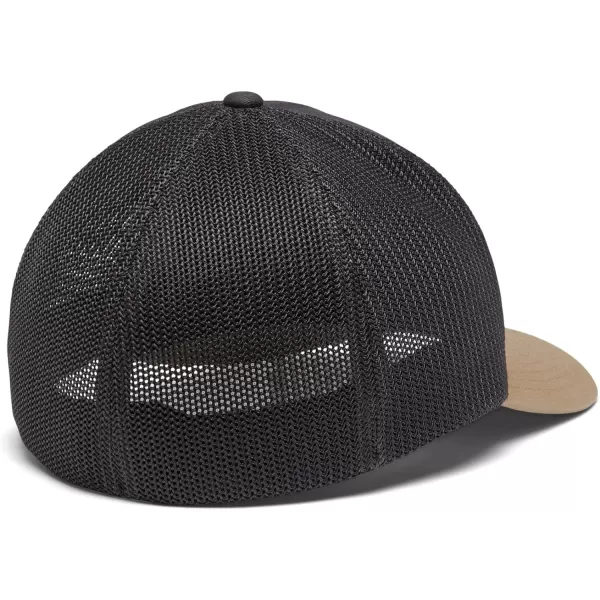 imageColumbia unisexadult Tree Flag Mesh Ball Cap  High CrownSharkBritish Tan