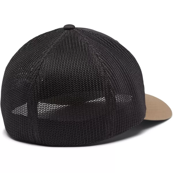 imageColumbia unisexadult Tree Flag Mesh Ball Cap  High CrownSharkBritish Tan