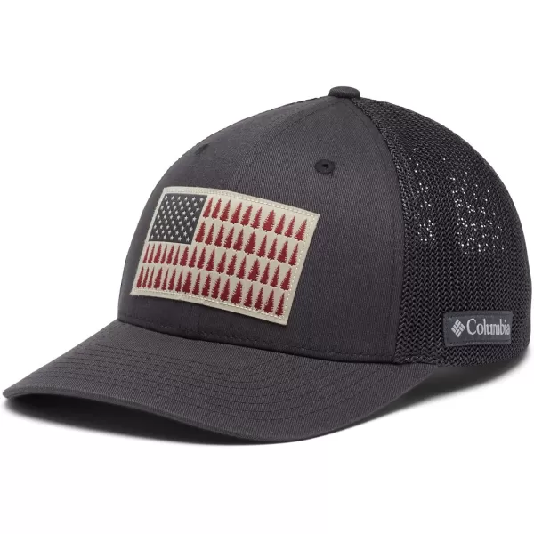 imageColumbia unisexadult Tree Flag Mesh Ball Cap  High CrownSharkShark