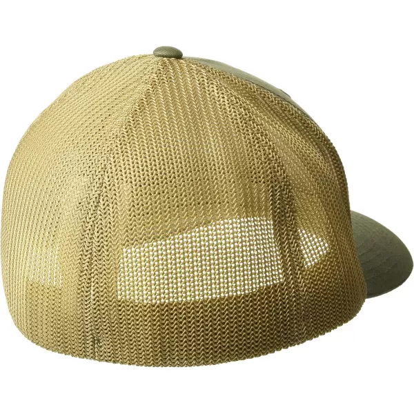 imageColumbia unisexadult Tree Flag Mesh Ball Cap  High CrownStone GreenAncient Fossil