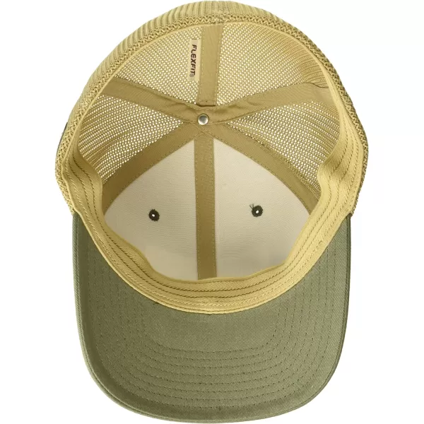 imageColumbia unisexadult Tree Flag Mesh Ball Cap  High CrownStone GreenAncient Fossil