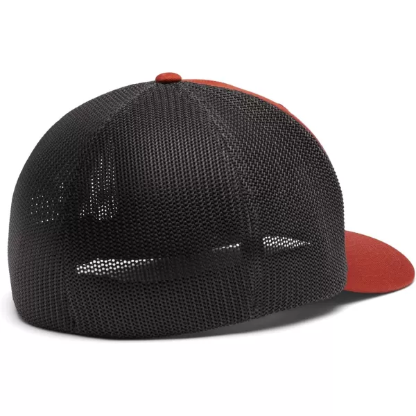 imageColumbia unisexadult Tree Flag Mesh Ball Cap  High CrownWarp Red Shark