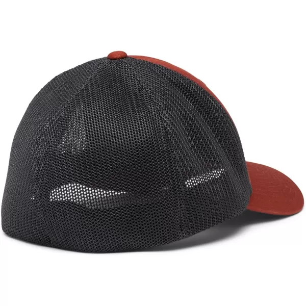 imageColumbia unisexadult Tree Flag Mesh Ball Cap  High CrownWarp Red Shark
