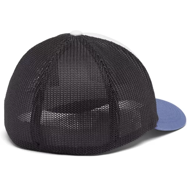 imageColumbia unisexadult Tree Flag Mesh Ball Cap  High CrownWhiteSharkBluestone