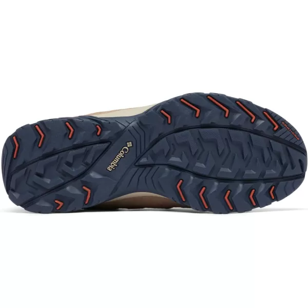 imageMens Crestwood Waterproof Hiking ShoeAsh Brown  Warp Red