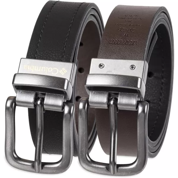 imageColumbia Boys Casual Reversible TwoInOne BeltBig Boys BlackBrown Stitch