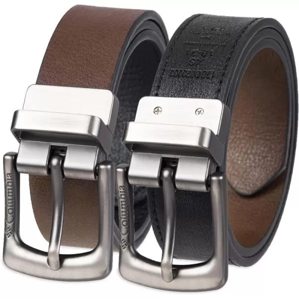 imageColumbia Boys Casual Reversible TwoInOne BeltBig Boys BrownBlack