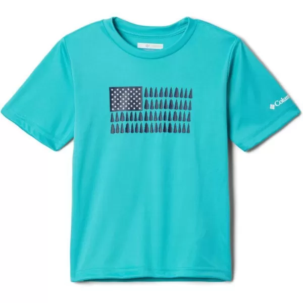 Bright Aqua/Patriotic Pines Graphic