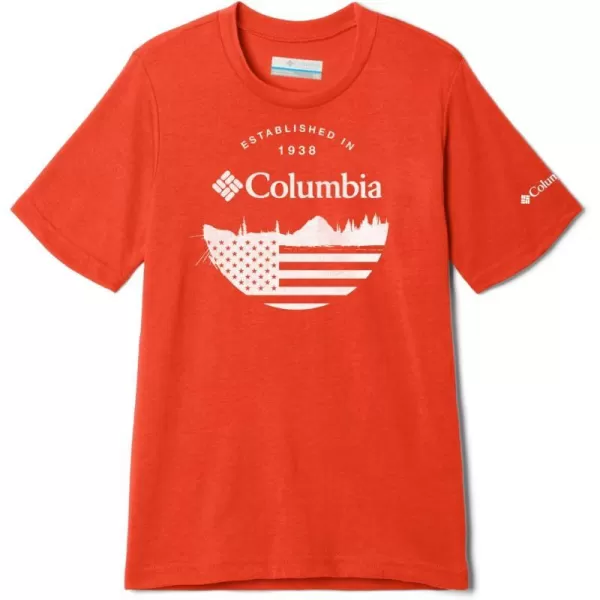 imageColumbia Boys La Poudre Pass Short Sleeve TeeSpicyFun With Flags Graphic
