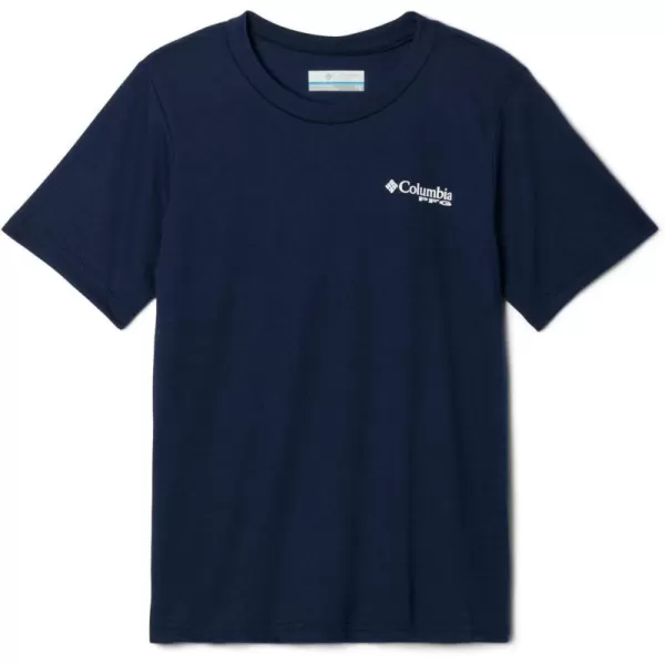 imageColumbia Boys PFG Short Sleeve Graphic TeeCollegiate NavyFish Flag Fade Graphic