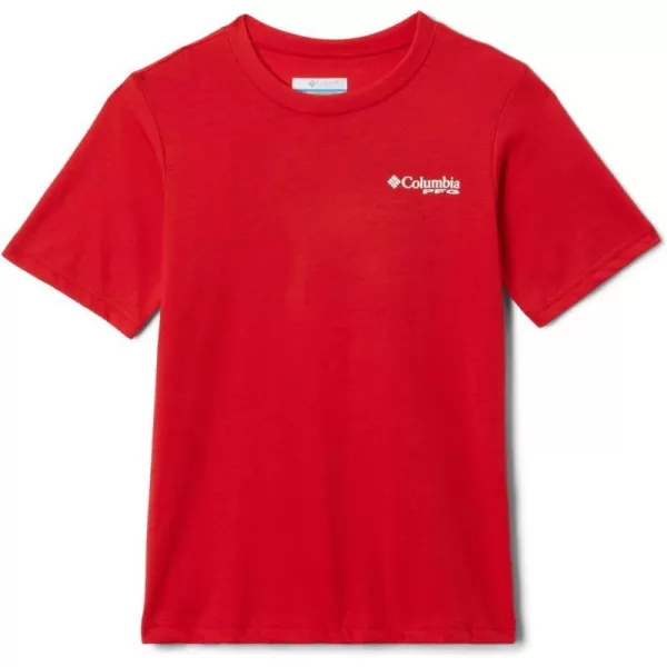 imageColumbia Boys PFG Short Sleeve Graphic TeeRed SparkFish Flag Fade Graphic