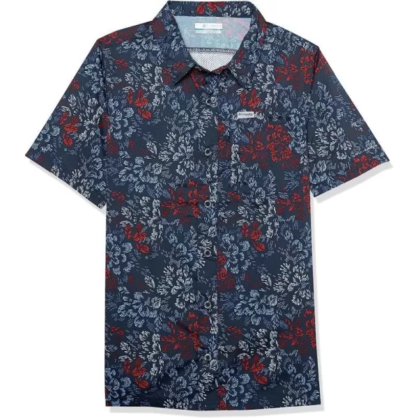 imageColumbia Boys Super Slack Tide Short Sleeve Camp ShirtCollegiate Navy Deep Sea Dash
