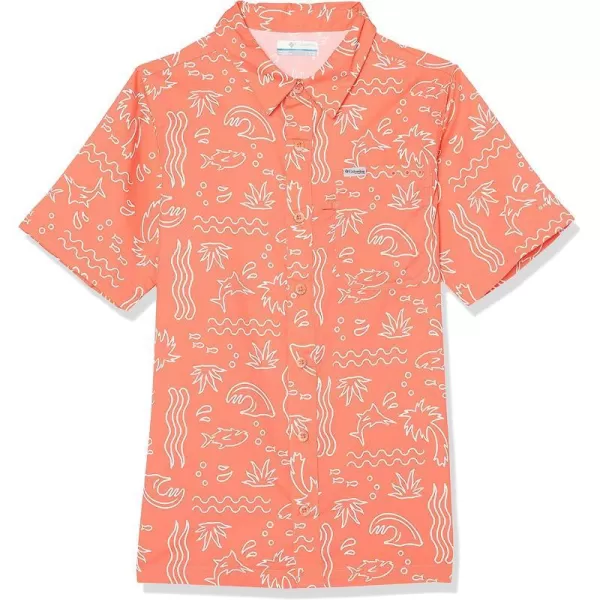 imageColumbia Boys Super Slack Tide Short Sleeve Camp ShirtCorange Marlin Shores