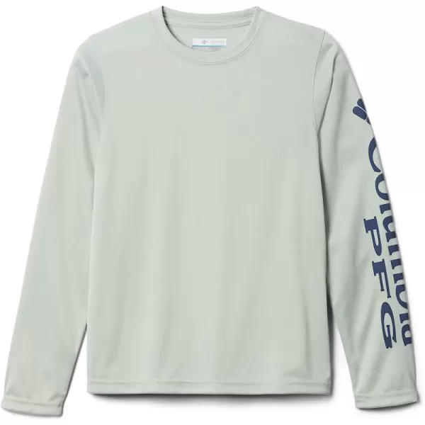 imageColumbia Boys Terminal Tackle Heather Long SleeveCool Green HeatherCarbon Logo