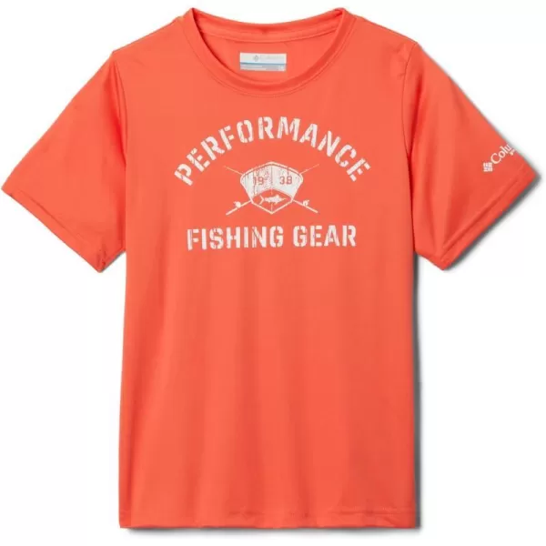 imageColumbia Boys Terminal Tackle PFG First on Water Short SleeveCorangeHull Mark Marlin Graphic