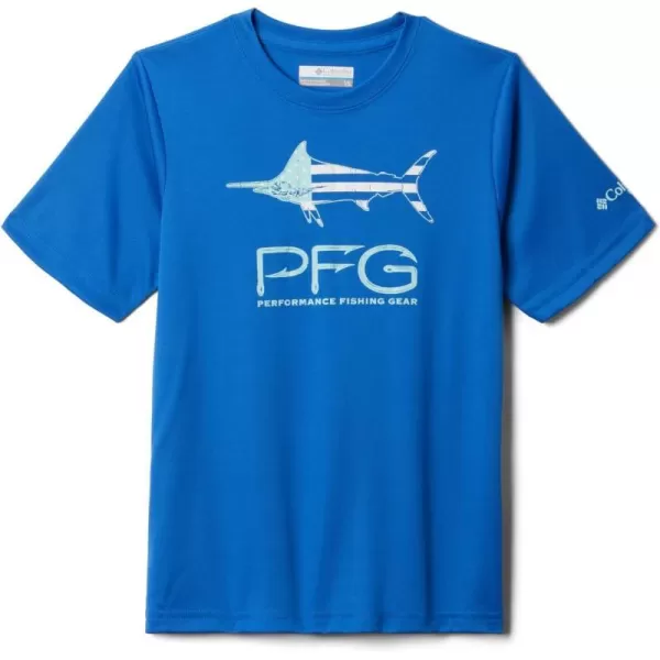imageColumbia Boys Terminal Tackle PFG Marlin America Short SleeveVivid BlueMarlin America Graphic