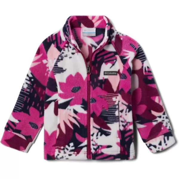 imageColumbia Girls Benton Springs Ii Printed Fleece JacketBig Girls Wild Fuchsia Scraptanical