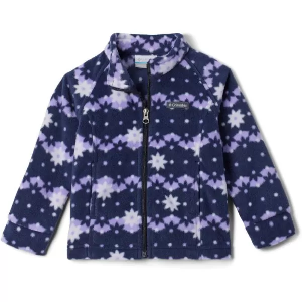 imageColumbia Girls Benton Springs Ii Printed Fleece JacketLittle Girls Dark Nocturnal Daisy Dot