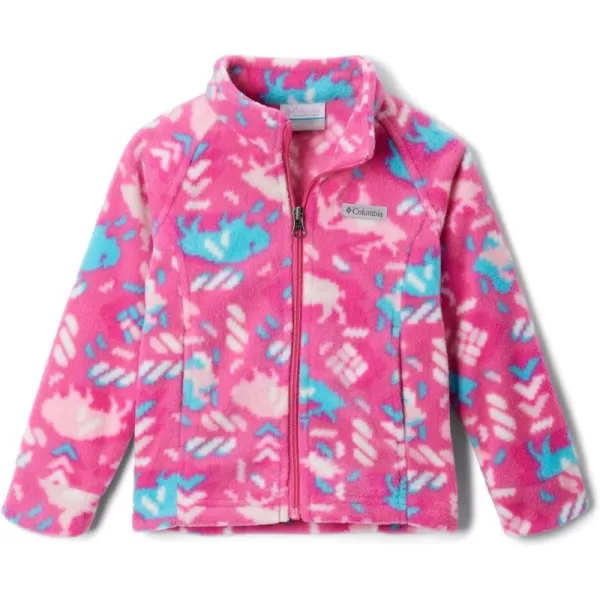 imageColumbia Girls Benton Springs Ii Printed Fleece JacketLittle Girls Pink Ice Buffaloroam