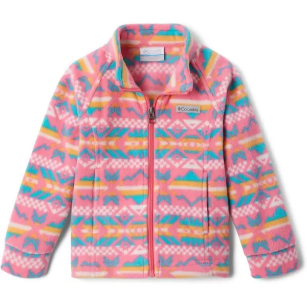 imageColumbia Girls Benton Springs Ii Printed Fleece JacketToddler Girls Camellia Rose Checkered Peaks