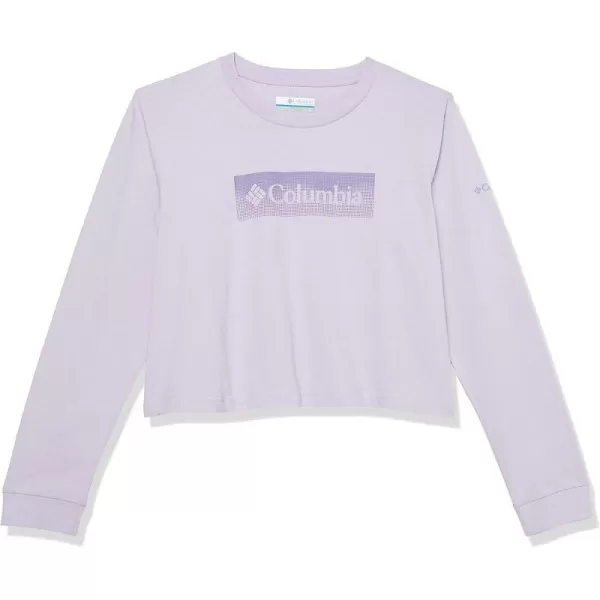 imageColumbia Girls Mission Lake Boxy Long Sleeve TeeMorning MistFramed Halftone Logo Grx